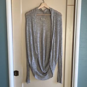 All Saints Spitalfields wool silk blend Rumos open knit cocoon cardigan